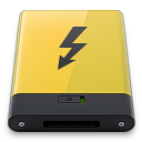 Yellow Thunderbolt Icon 128x128 png
